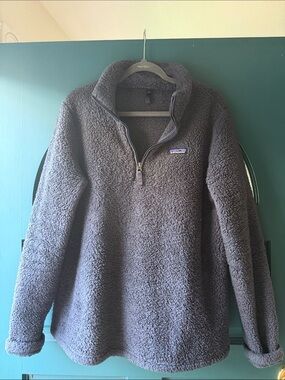 Patagonia Dark Gray Sherpa Quarter-Zip Pullover